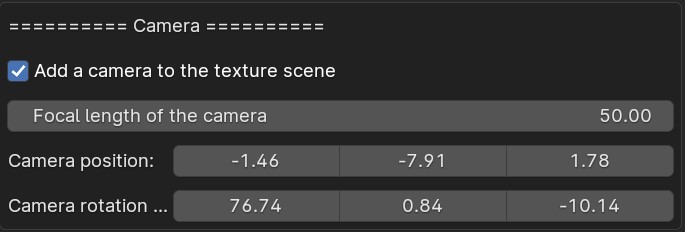 Camera settings